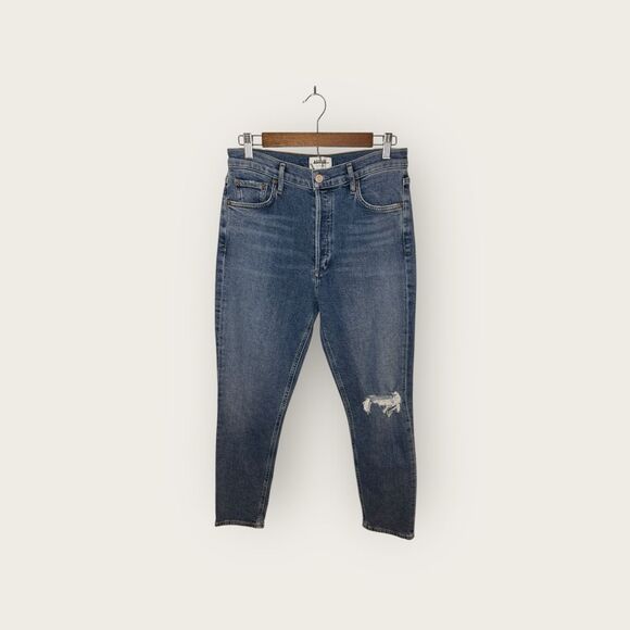 AGOLDE Nico High Rise Slim Fit Jeans in Shoreline Size 28